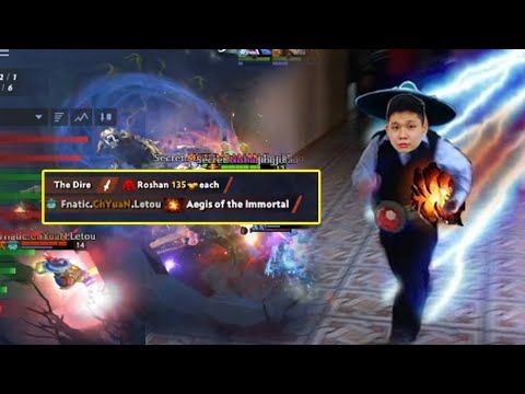 Chyuan Aegis Steal - Secret vs Fnatic #TI10