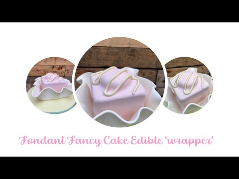 How to make an edible wrapper for a fondant fancy cake
