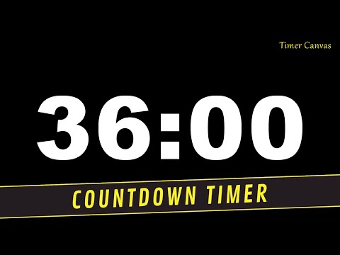 ⏳ 36 Minute Silent Countdown Timer | Cuckoo Alarm & Black Screen
