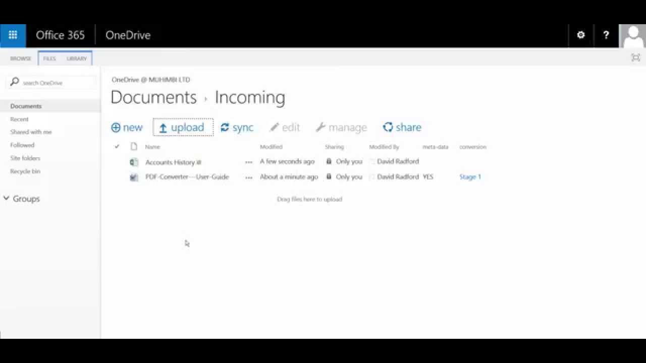 SharePoint Online / O365 - Building a simple PDF Conversion workflow