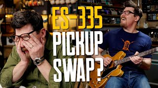 Video thumbnail for Mick’s Gibson ES-335 Gets New Pickups & Loom [Hardest Pickup Swap Ever?] by That Pedal Show