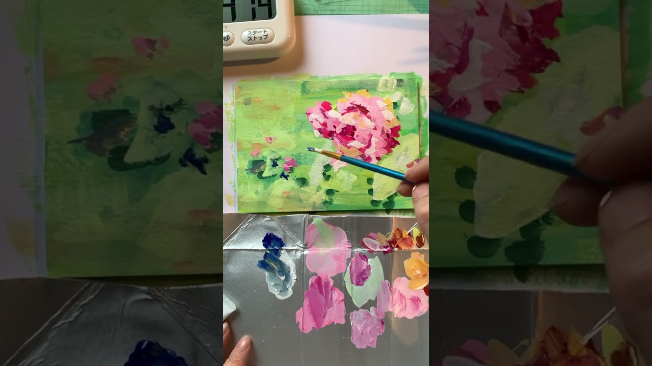 🌹"The rose painting I couldn't finish in 30 minutes."