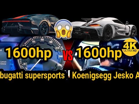 1600HP Hypercar Showdown #koenigsegg  #jeskoabsolut vs #bugatti #chironsupersport  #dragrace battle