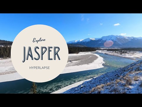 SCENIC JASPER DRIVE. Hyperlapse drive through Jasper National Park, Alberta, Canada.
