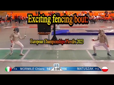 Chiara Mormile ITA vs Matuszak POL Women's Sabre European Championships Plovdiv 2023