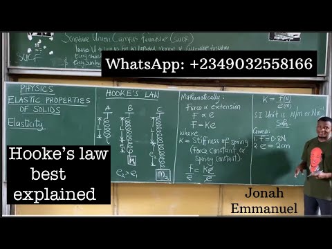 Hooke's Law JAMB and WAEC Physics and the Elastic Properties of Solids #excellenceacademy