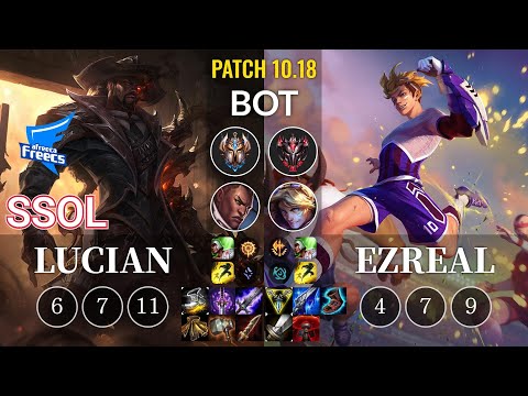 AF SSol Lucian vs Ezreal Bot - KR Patch 10.18