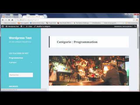 Tutoriel Wordpress 33 Page d accueil statique et Page d articles
