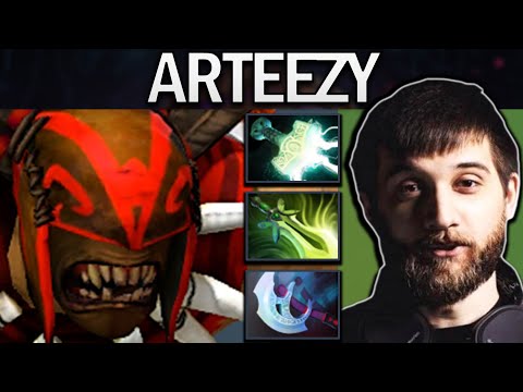 Bloodseeker Dota 2 Gameplay Arteezy with Mjolnir - 21 Kills