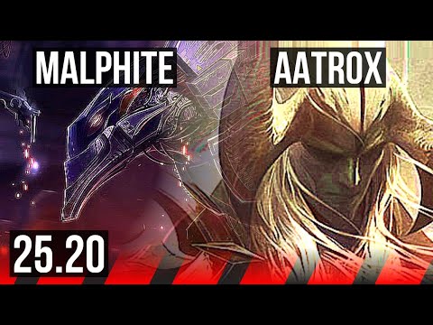 MALPHITE vs AATROX (TOP) | 6/0/8, Dominating | KR Master | 25.20
