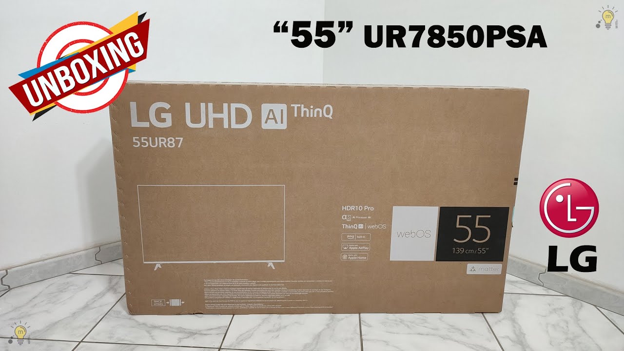 Unboxing TV LG "55" UR8750PSA 4K ULTRA HD - Bluetooth / Alexa / HDR / AI