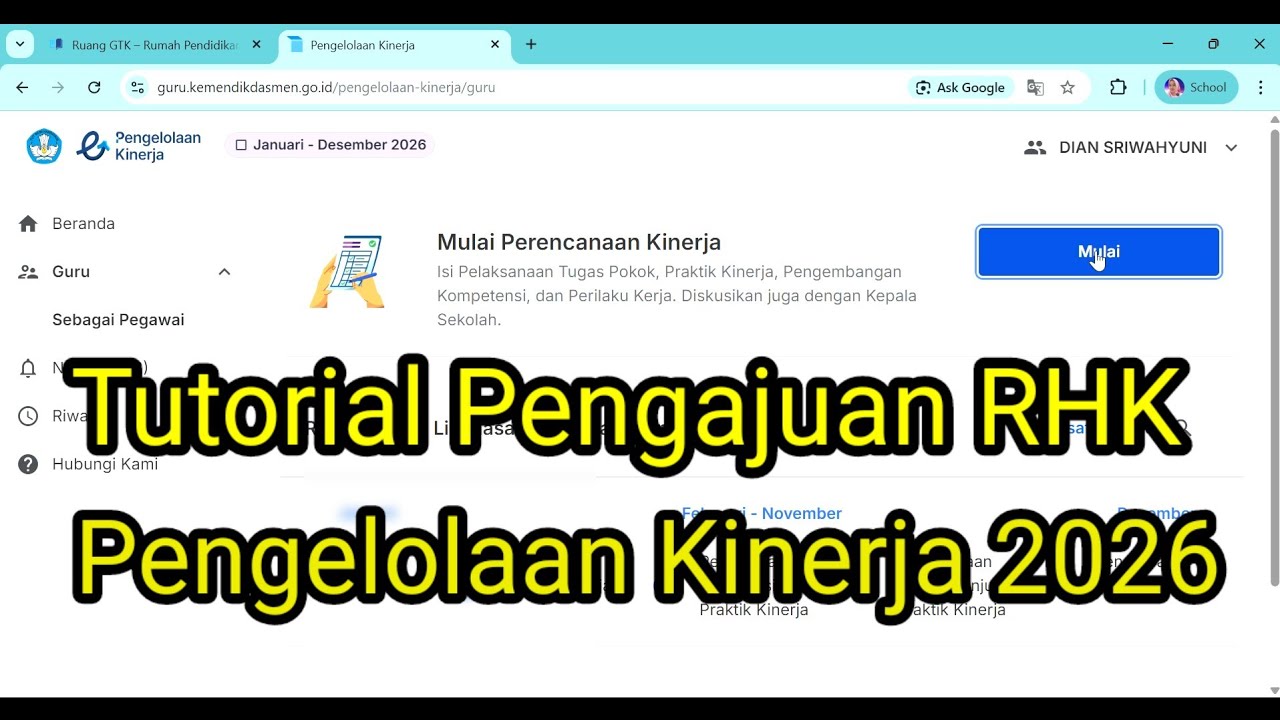 Tutorial Pengajuan RHK Guru || Pengelolaan Kinerja Tahun 2026