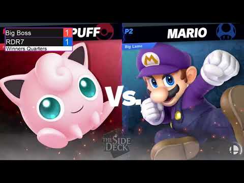 Side Deck Smash Ultimate 3/27/19 Big Boss (Wolf/Mario) vs RDR7 (JigglyPuff) Winners Quarters