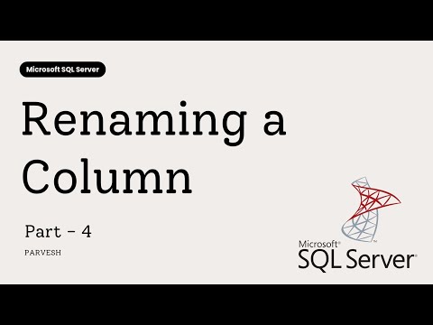Sql Rename Column