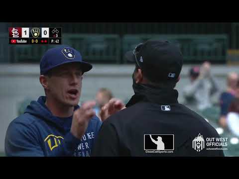 Ejection 039 - Jim Reynolds Ejects Craig Counsell After Umpires Confer and Call a Foul Ball