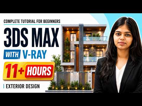 3ds Max Tutorial in 11 Hours Complete Exterior Elevation Facade Design
