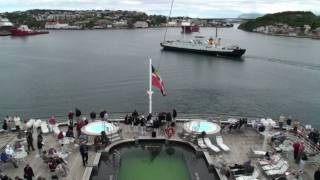 preview picture of video 'MS Balmoral Cruise Kristiansund Norway afvaart'
