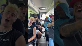 Road trip!!🎉 #roadtrip #tannerthomas #spongebob #roadsong #team #teammates #funny