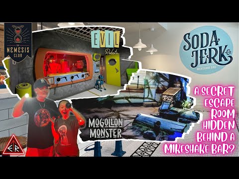 A secret ESCAPE ROOM hidden behind a MILKSHAKE BAR??  Watch this before visiting THE NEMESIS CLUB!!