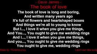 Gavin James - The book of love (with lyrics)