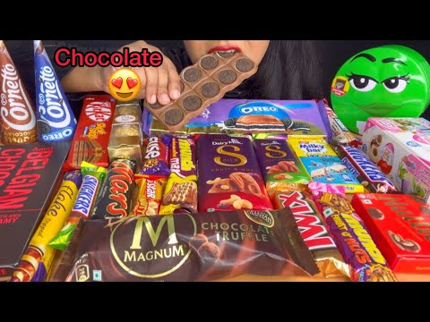 *CHOCOLATE CHOCOLATE ,DIARYMILK SILK,MAGNUM TRUFFLE,MILKA OREO,TWIX ,MUNCH,SNICKERS,ASMR EATING