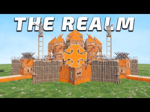 The Realm - 2x2 Medium Group Rust Base Design | Farm, Funnel Wall & More..