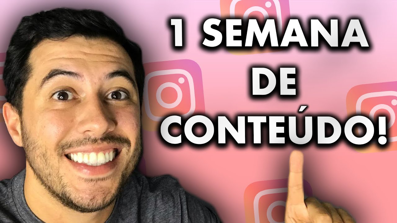Produção de conteúdo para uma semana  (7 ideias de posts)