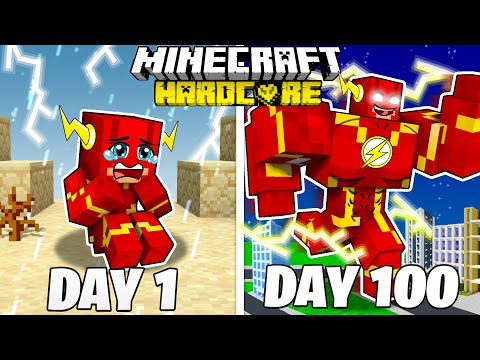 I Survived 100 Days as THE FLASH in HARDCORE Minecraft