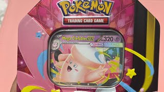 Opening up a Mega Clefable tin⭐️