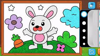“Cute Rabbit Colouring for Kids 🐰✨ | Easy Bunny Coloring Pages | KIDS TOON