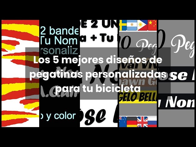 Vídeo relacionado con 6 PEGATINAS CON NOMBRE PERSONALIZABLE Y BANDERA VINILO CASCO BTT BICICLETA MOTO (S)
