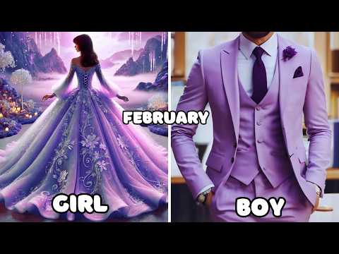 Choose Your Birthday Month and Get Your Dress & Your Partner’s Stylish Look! 🎩🙋‍♀️| Girl vs Boy Gift