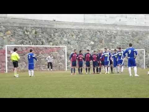 Punizione di Matteo Ceccato contro il Valchiusella