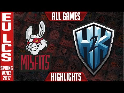Misfits vs H2k ALL GAMES Highlights - EU LCS W7D3 Spring 2017 - MSF vs H2k G2