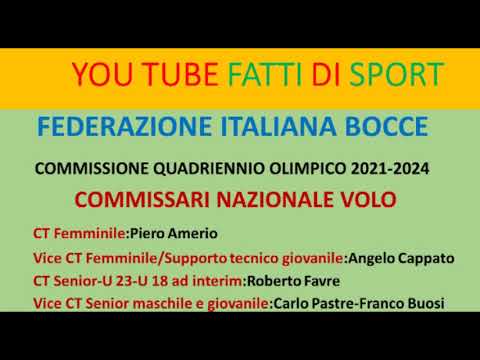Bocce : Commissari Nazionale Volo
