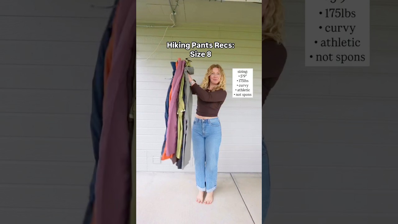 Hiking Pants Recs: Size 8, 5’9” Curvy, Athletic Body Type👇🏻