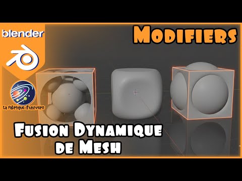 Tuto Blender FR n°134: Modifiers - Fusion Dynamique de Mesh #blendertutorial #blendertricks