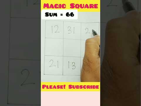 Magic Square 2 | Sum 66 | Addition Math | Math Shorts | #shorts