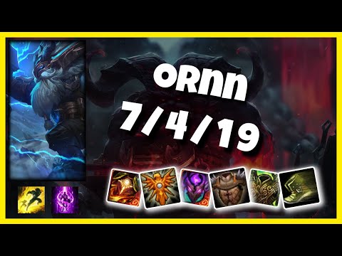 KOREAN Challenger Ornn TOP (7/4/19) vs LUCIAN Gameplay Replay - Patch 10.20