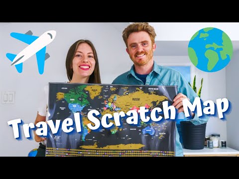 我們的世界旅遊地圖？| 我們夫妻倆到過多少個國家？? (Our TRAVEL SCRATCH MAP of the World ? | How Many COUNTRIES Have We Travelled To as a Couple?! ?)