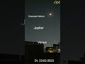 Crescent Moon, Jupiter & Venus meeting in a straight line