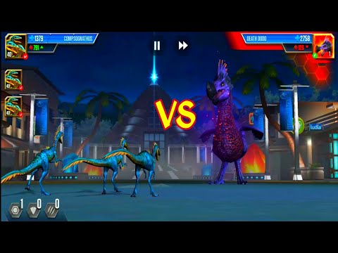COMPSOGNATHUS VS DEATH DODO (BOSS EVENT) | JURASSIC WORLD THE GAME
