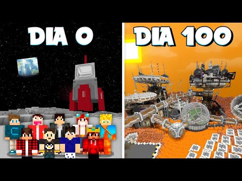 YOUTUBERS SOBREVIVEM 100 DIAS PERDIDOS NO ESPAÇO - MINECRAFT O FILME