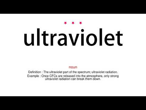 How to pronounce ultraviolet - Vocab Today