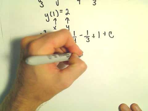 Solving a Separable Differential Equation, Another Example #5, Initial Condition 