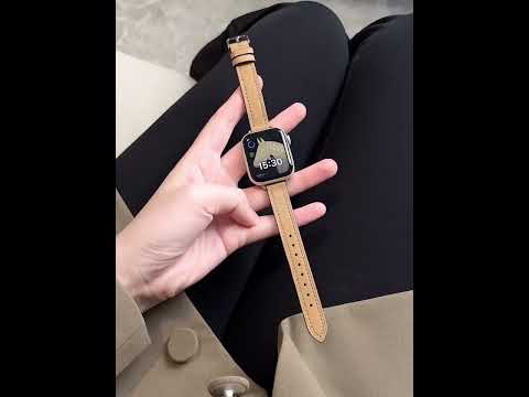 Full Slim size leather watchband.