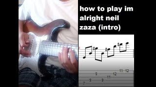 How to play Neil Zaza - I'm Alright Intro Tutorial with tabs part 1