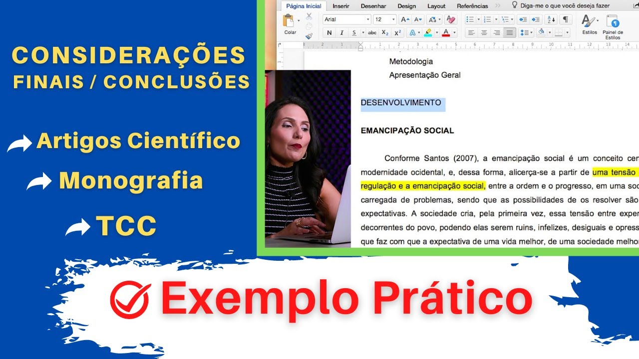 Considerações Finais / Conclusões  - Artigos Científico, Monografia, TCC - Exemplo Prático