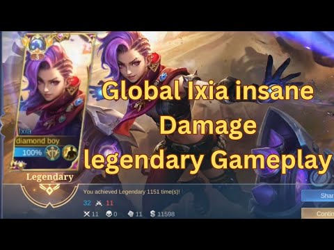 Ixia MLBB Insane Damage.Top 1 Global Build Ixia Full Damage Item and Emblem