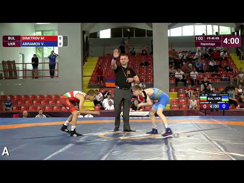 Repechage FS - 45 kg: M. DIMITROV (BUL) v. V. ABRAMOV (UKR)